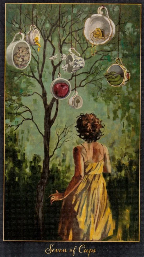 7 of Cups card from the Slow Tarot deck