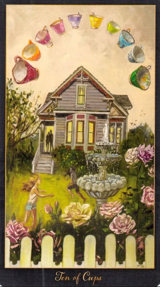 10 of Cups card from the Slow Tarot deck
