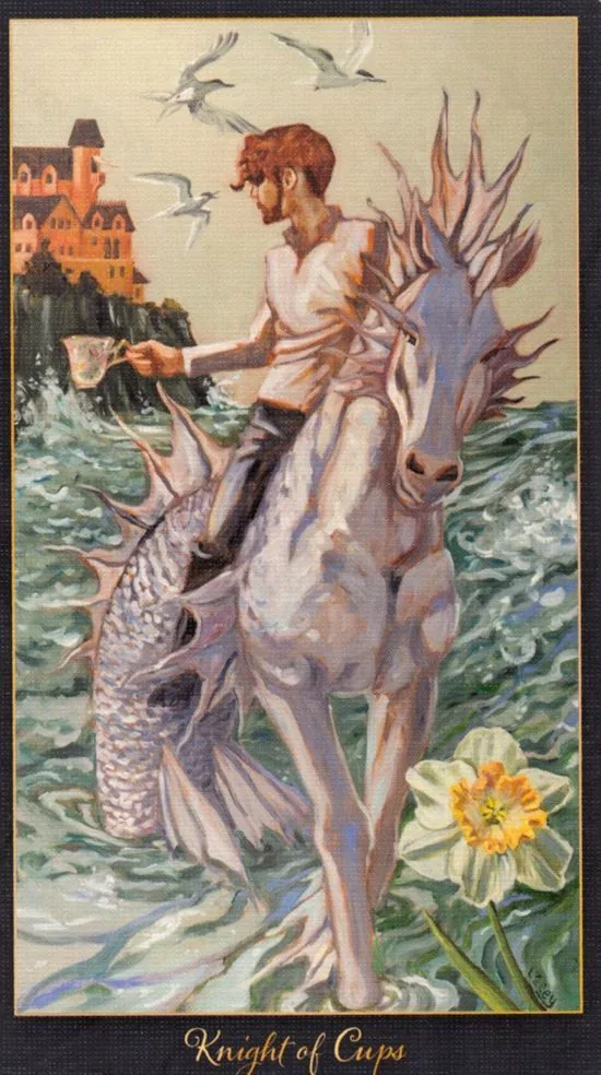 Knight of Cups card from the Slow Tarot deck