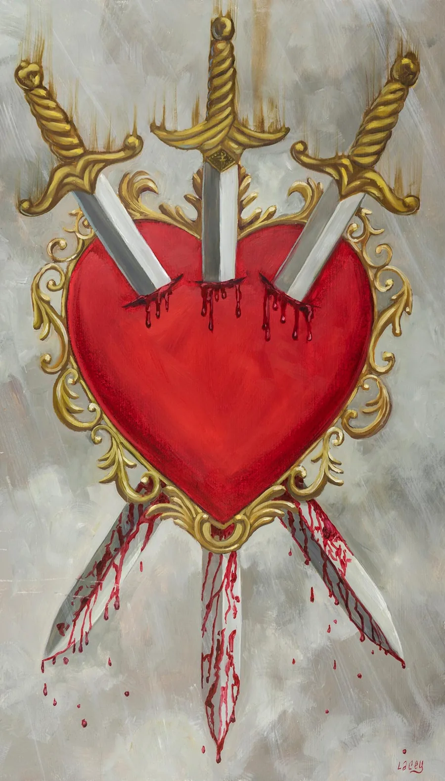 3 of Swords card from the Slow Tarot deck