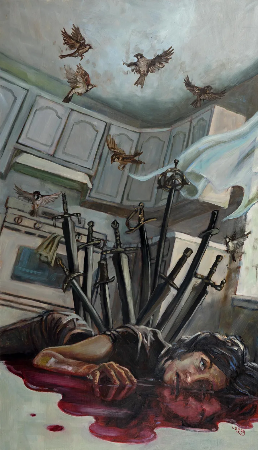 10 of Swords card from the Slow Tarot deck
