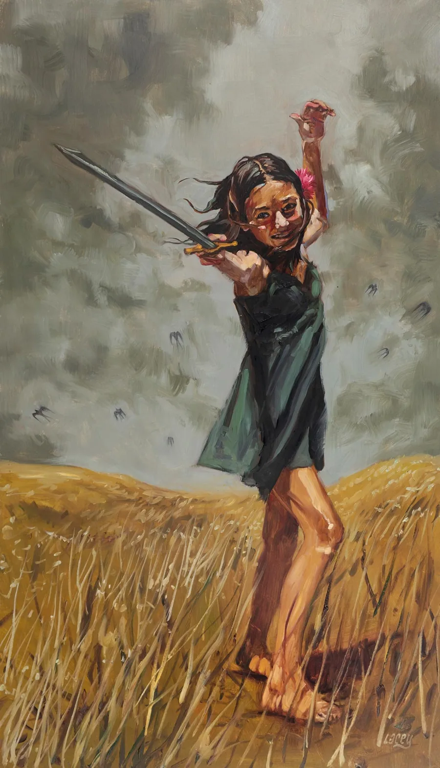 Page of Swords card from the Slow Tarot deck