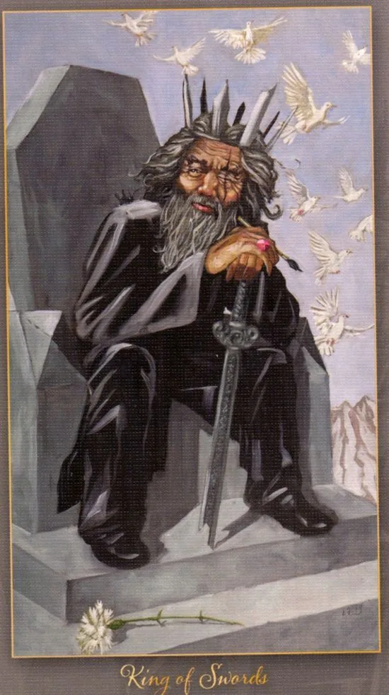 King of Swords card from the Slow Tarot deck
