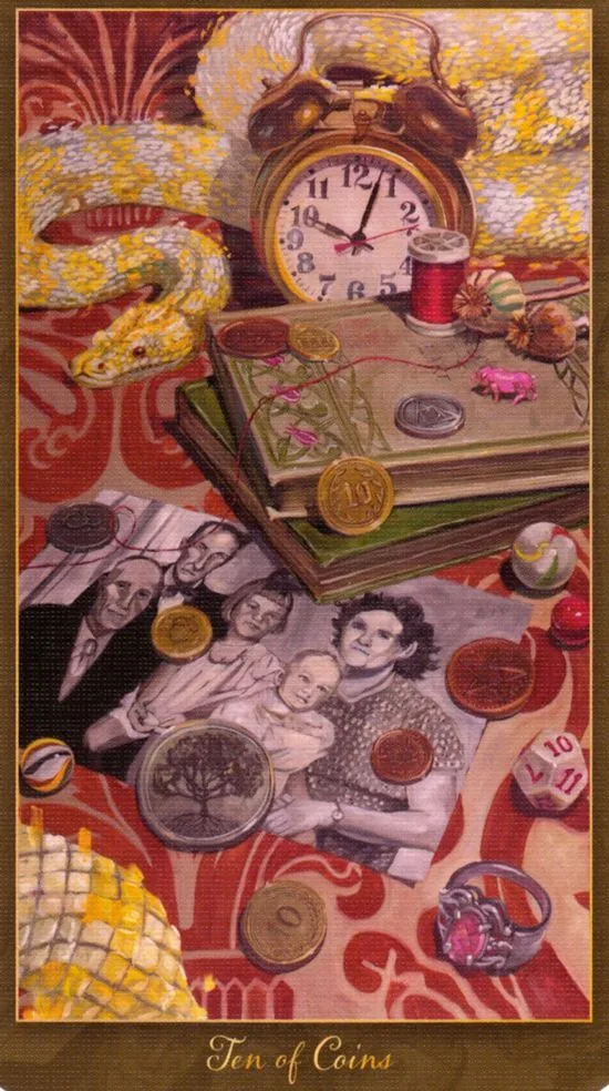 10 of Coins card from the Slow Tarot deck