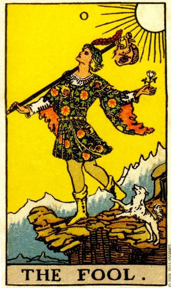 The Fool card from the Smith Waite Tarot deck