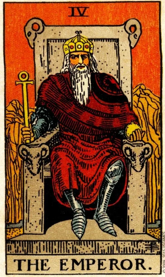 The Emperor card from the Smith Waite Tarot deck