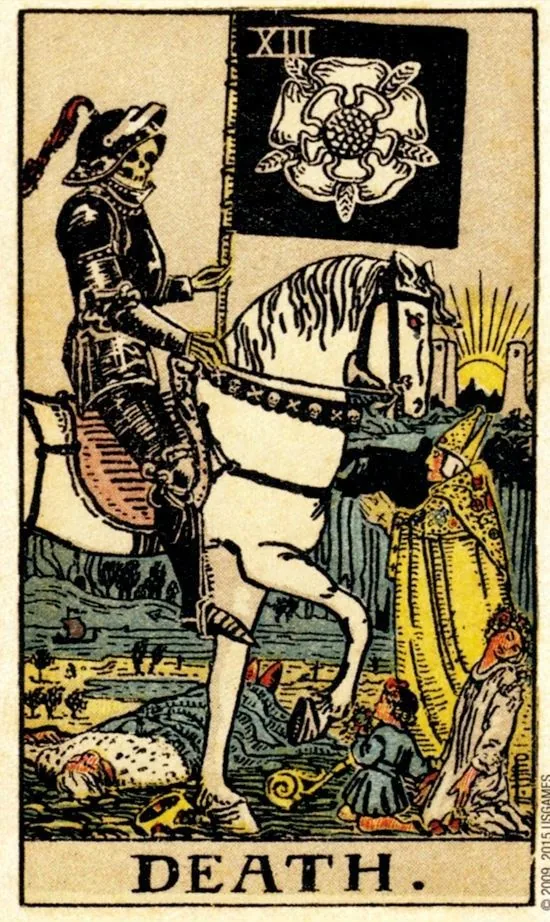Death card from the Smith Waite Tarot deck