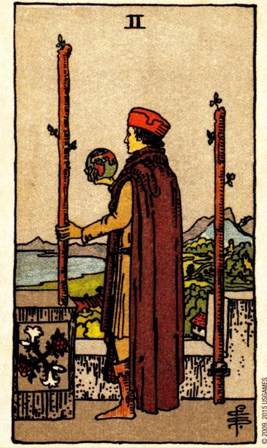 2 of Wands card from the Smith Waite Tarot deck