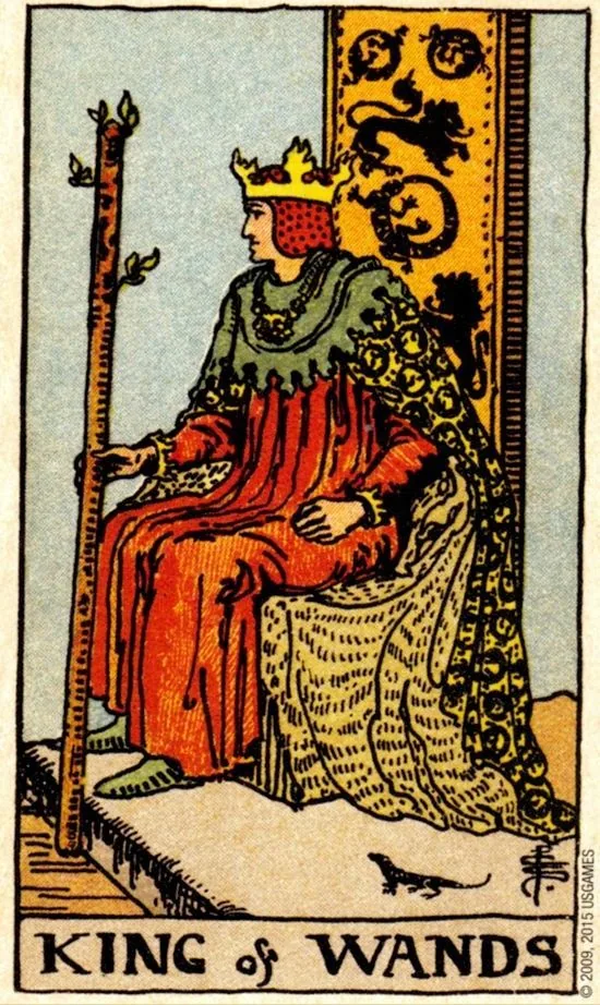 King of Wands card from the Smith Waite Tarot deck