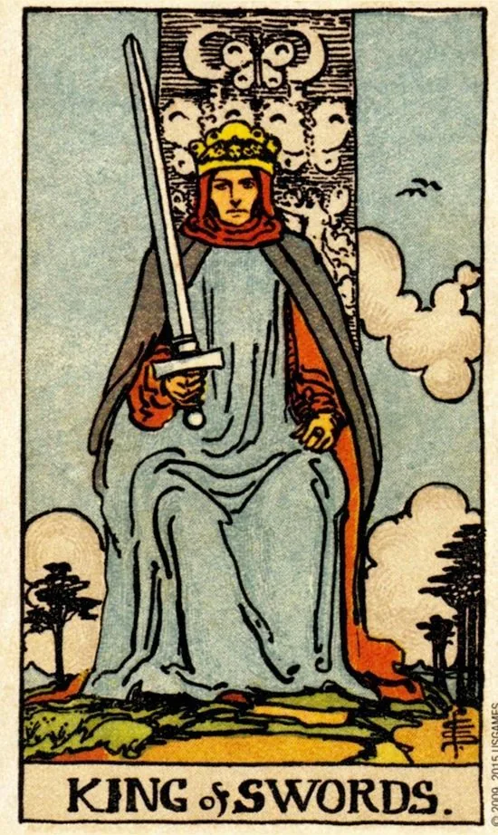 King of Swords card from the Smith Waite Tarot deck
