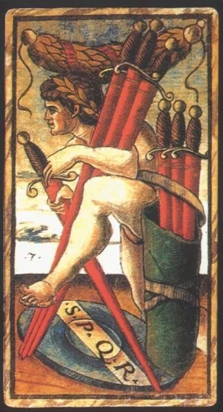 Sola Busca Tarot card image 52 from the recovered TarotFans Pinterest source
