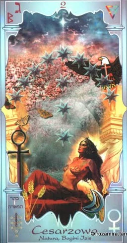 The High Priestess (Cesarzowa) card from the Soul Mandala Tarot deck