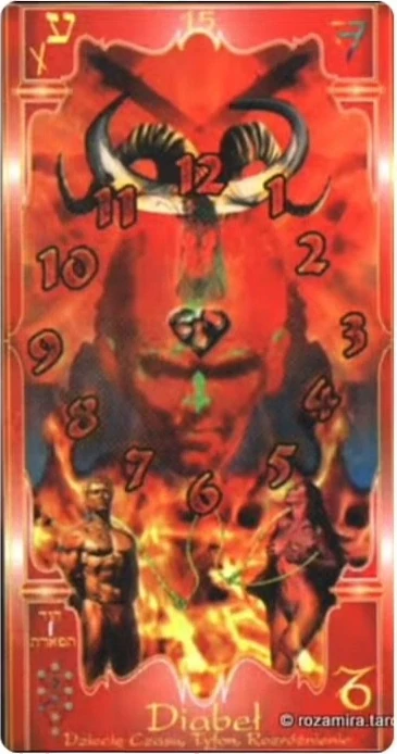 The Devil (Diabeł) card from the Soul Mandala Tarot deck