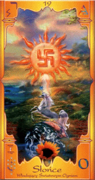 The Sun (Słońce) card from the Soul Mandala Tarot deck