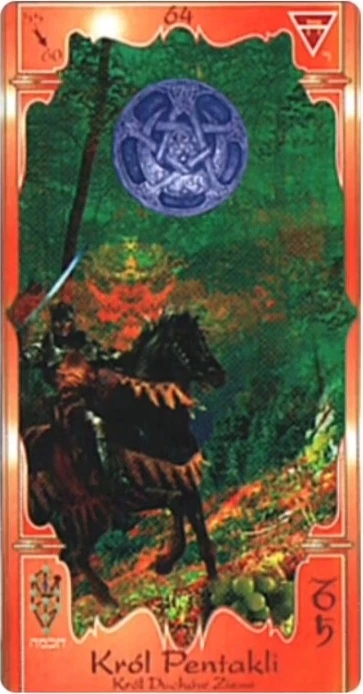 King of Pentacles card from the Soul Mandala Tarot deck by Dariusz Cecuda