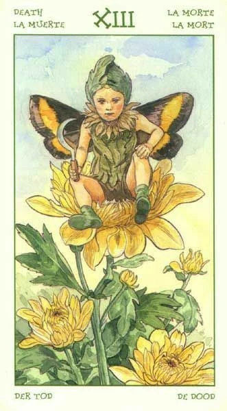 Death card from the Spirit of Flowers Tarot deck