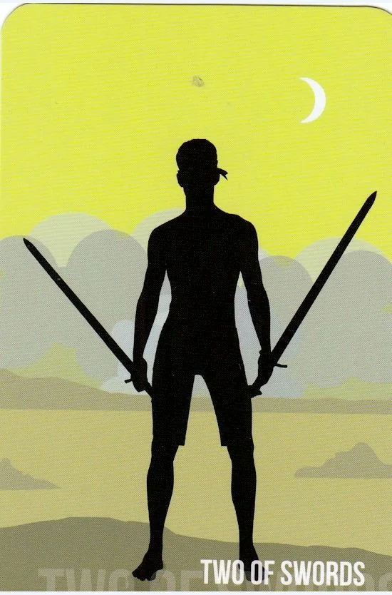 2 of Swords card from the Spirit Within Tarot deck