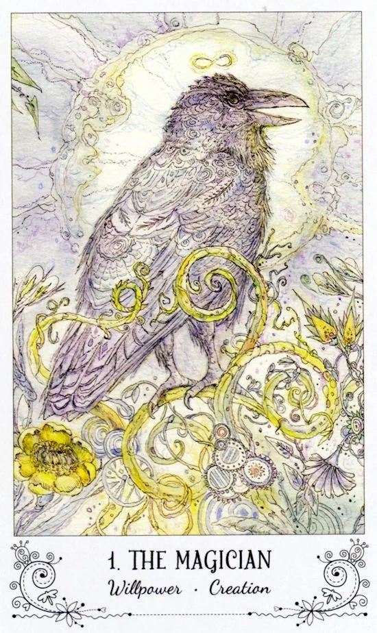 The Magician card from the Spiritsong Tarot deck