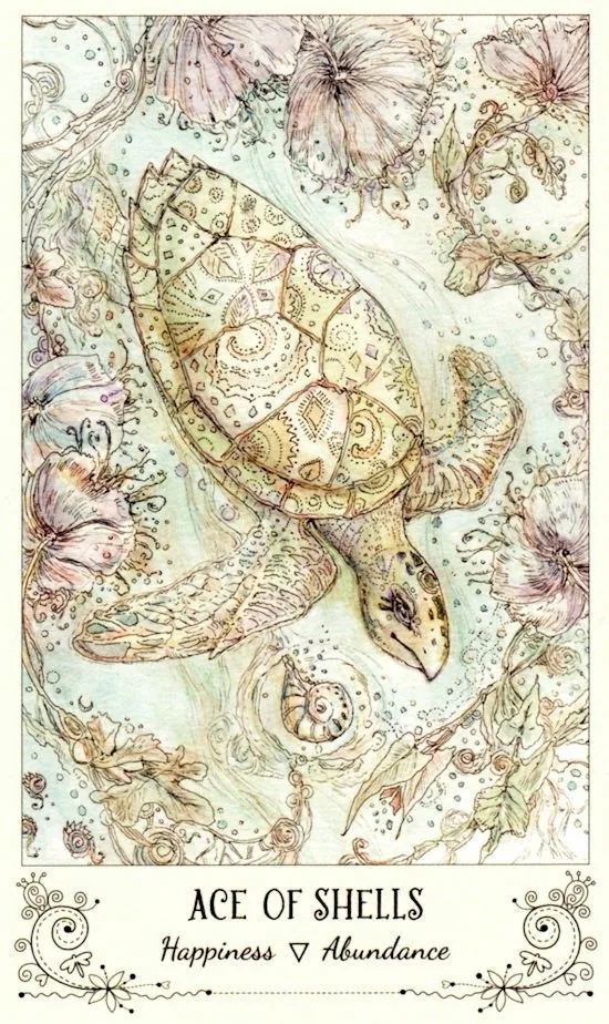 Ace of Shells card from the Spiritsong Tarot deck