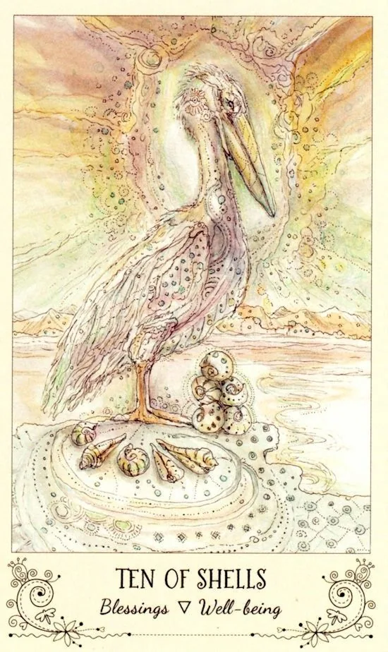 10 of Shells card from the Spiritsong Tarot deck