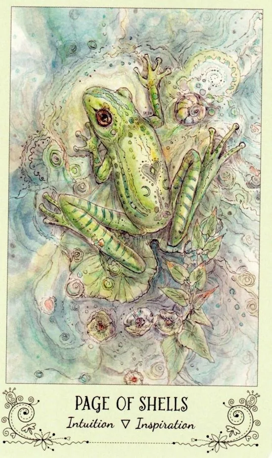 Page of Shells card from the Spiritsong Tarot deck