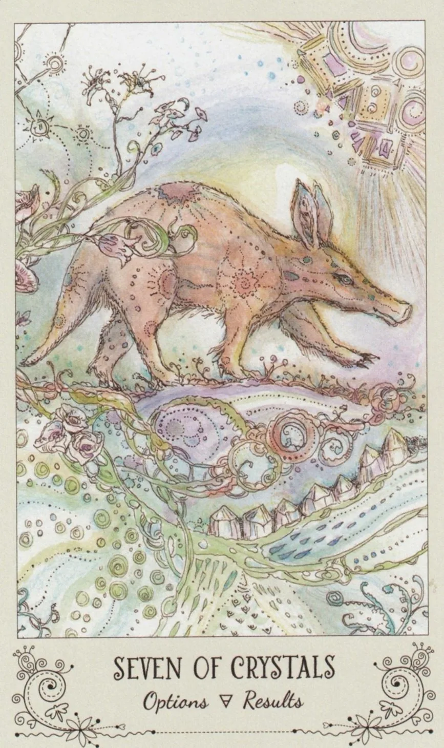7 of Crystals card from the Spiritsong Tarot deck