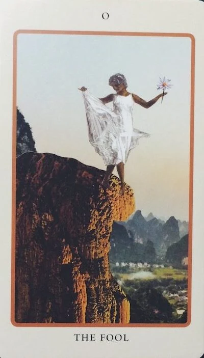 The Fool card from the Spolia Tarot deck by Jen May and Jessa Crispin