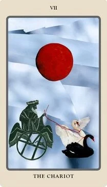 The Chariot card from the Spolia Tarot deck
