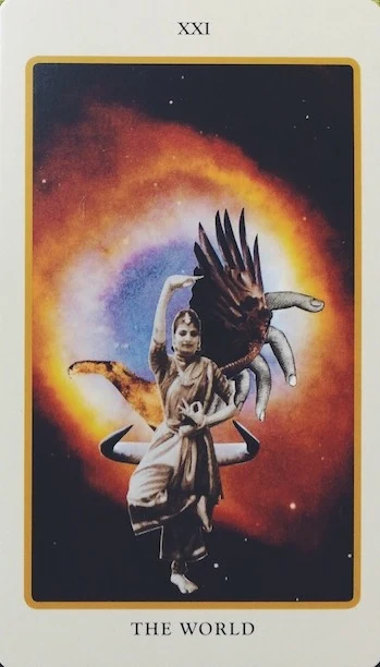 The World card from the Spolia Tarot deck by Jen May and Jessa Crispin