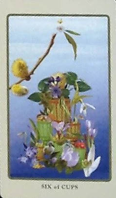 Six of Cups card from the Spolia Tarot deck