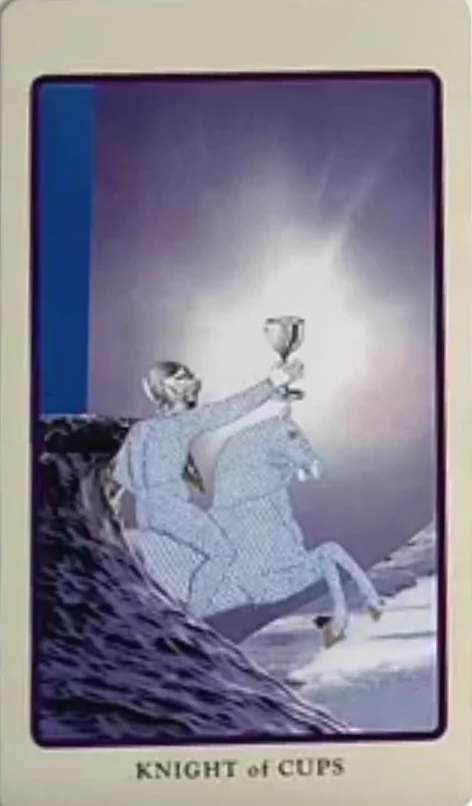 Knight of Cups card from the Spolia Tarot deck