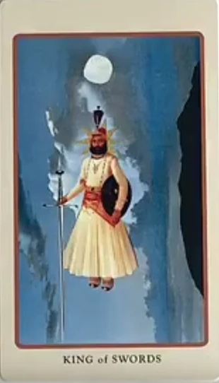 King of Swords card from the Spolia Tarot deck