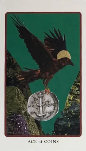 Ace of Coins card from the Spolia Tarot deck