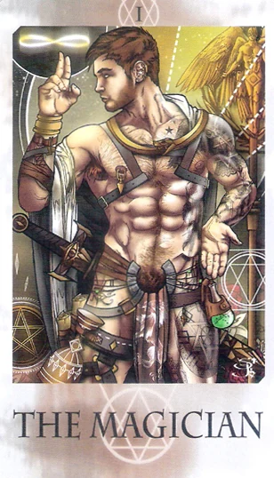 The Magician card from the St. Jinx Tarot (St. Jinx Arcana) deck