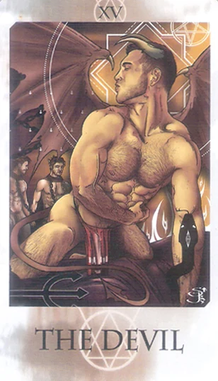 The Devil card from the St. Jinx Tarot (St. Jinx Arcana) deck