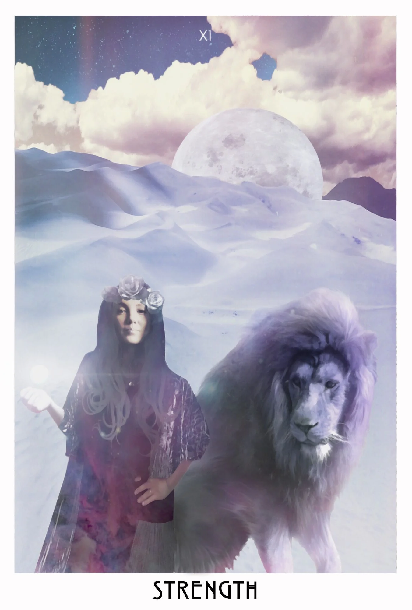 Strength card from The Starchild Tarot Akashic by Danielle Noel