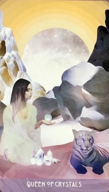 Queen of Crystals card from The Starchild Tarot Akashic by Danielle Noel