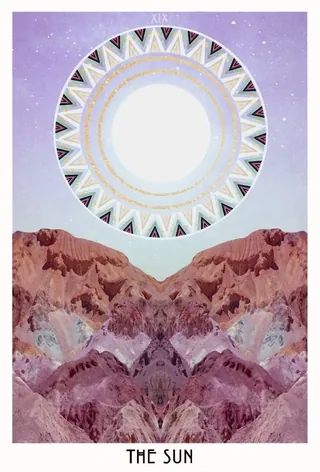 The Sun card from The Starchild Tarot Akashic by Danielle Noel