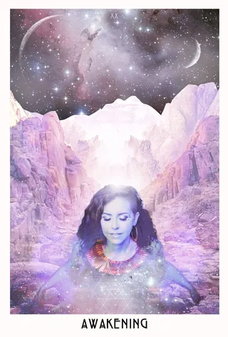 Awakening card from The Starchild Tarot Akashic by Danielle Noel
