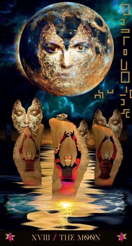 Starman Tarot card 18 card from the Starman Tarot deck