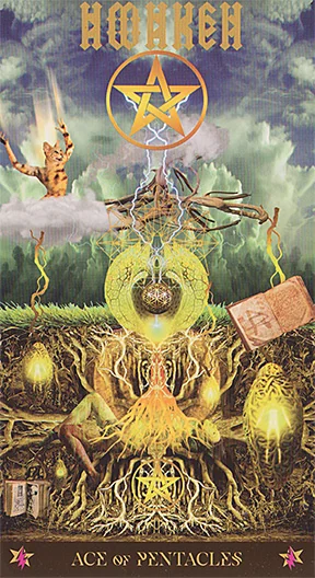 Ace of Pentacles card from the Starman Tarot deck