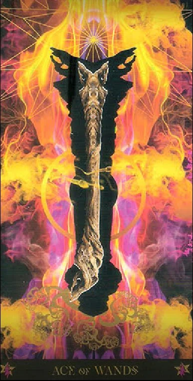 Ace of Wands card from the Starman Tarot deck
