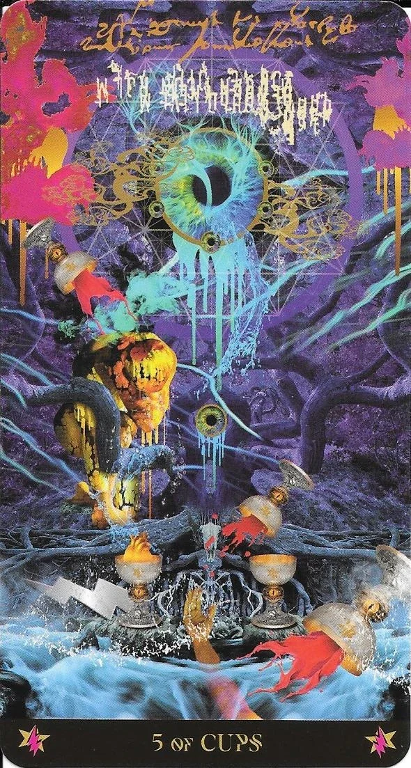 Five of Cups card from the Starman Tarot deck
