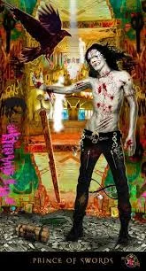 Prince of Swords card from the Starman Tarot deck