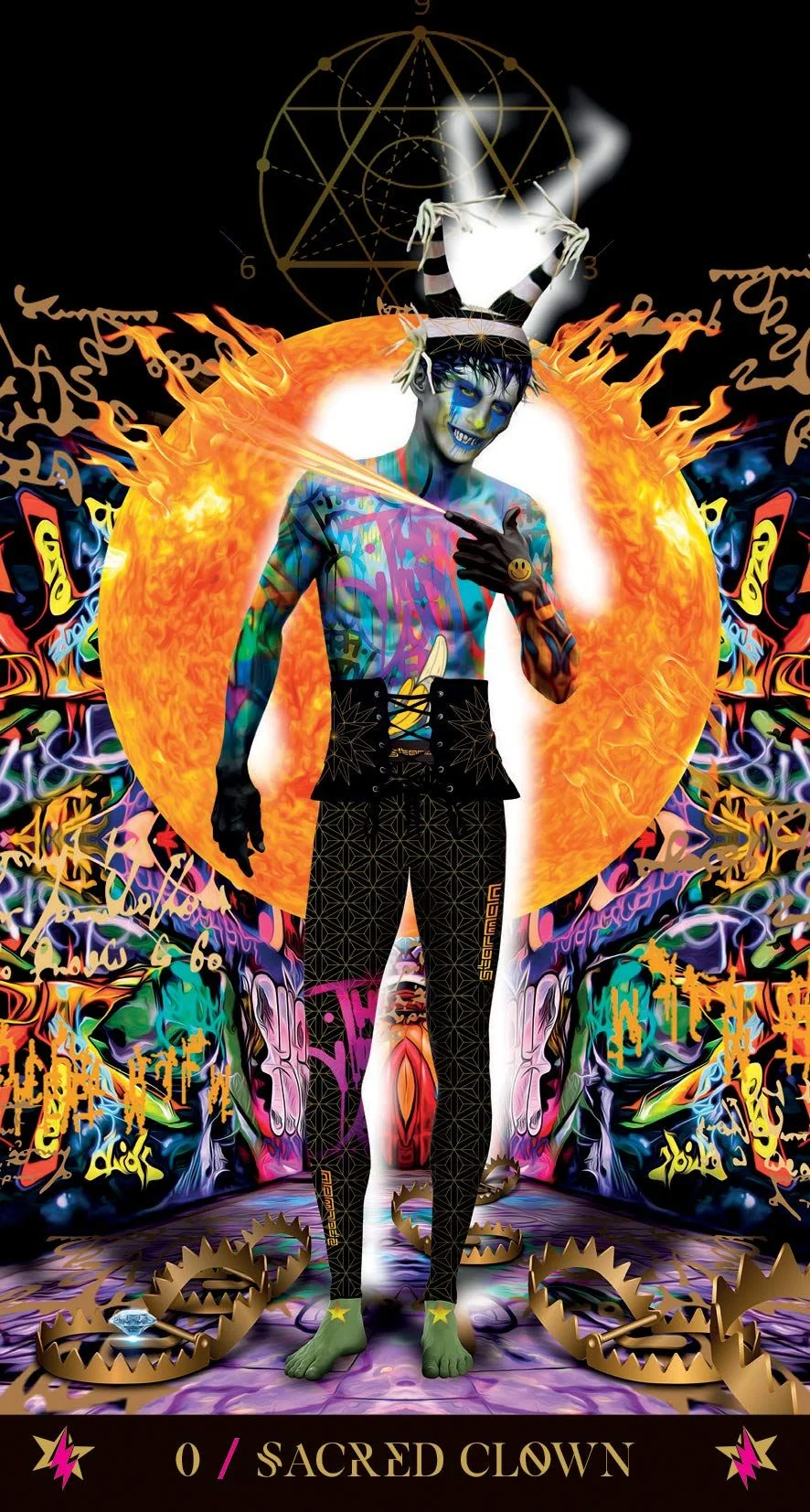 Sacred Clown card from the Starman Tarot deck