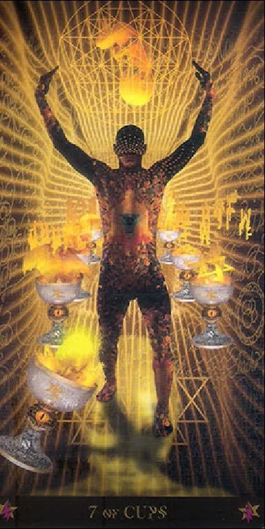 Seven of Cups card from the Starman Tarot deck