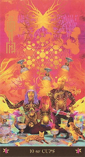 Ten of Cups card from the Starman Tarot deck