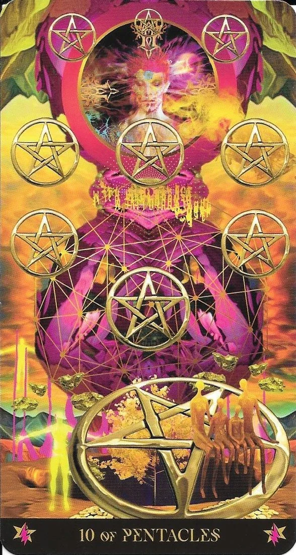 Ten of Pentacles card from the Starman Tarot deck