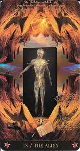 The Alien card from the Starman Tarot deck