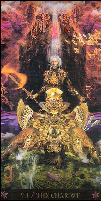 The Chariot card from the Starman Tarot deck